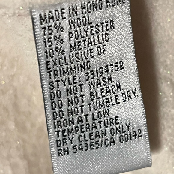 Nygard Collection Sparkling Embellished Full Zip Boiled Wool Cream Cardigan L - Picture 10 of 11